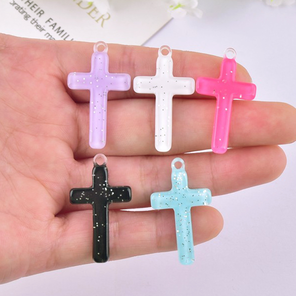 Resin Art Pendant - 6pcs DIY earring pendant Flatback resin