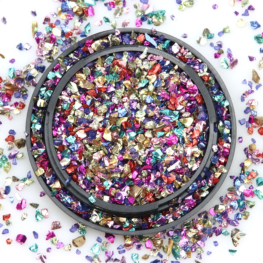 Resin Art Necklace - Multi color mixed nail 10g/Lot nail