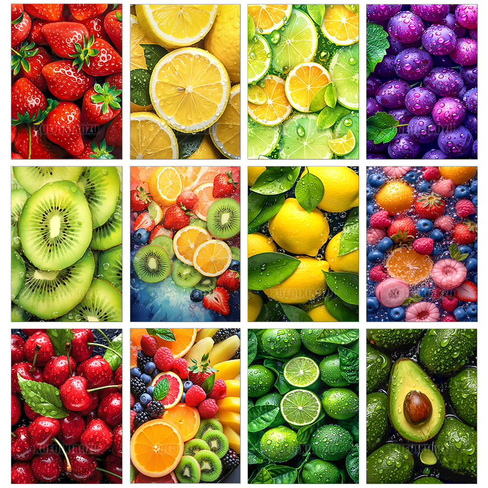 Resin Art Kit - 1pc frameless diamond painting Fruit Diamond