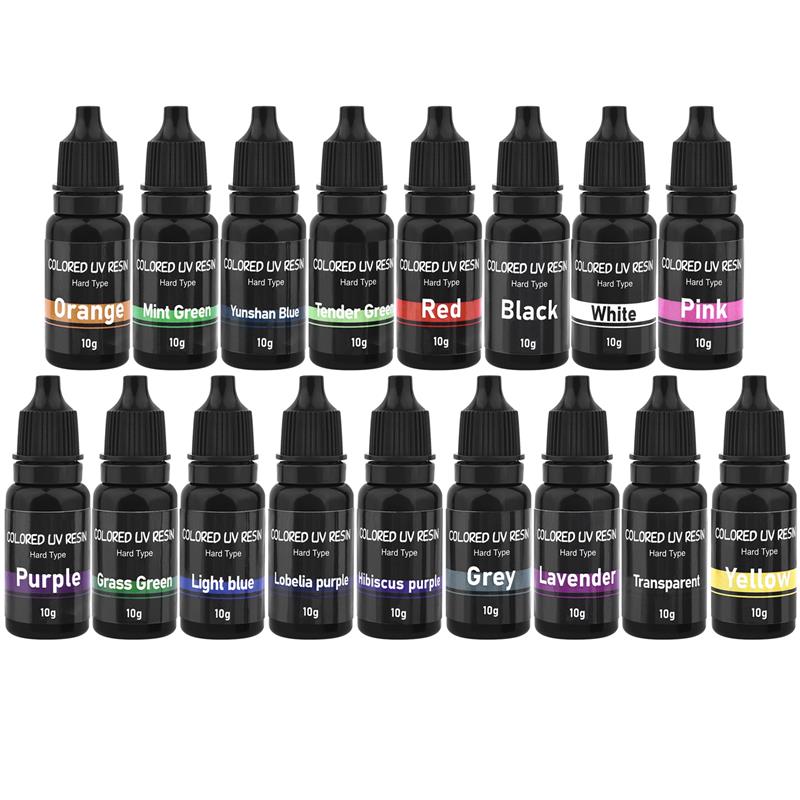 Uv Resin Clear Hard - 17 Colors UV Resin Glue 10ml