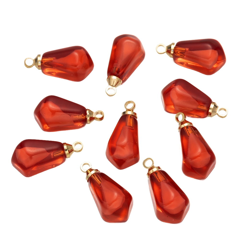 Resin Art Pendant - 10Pcs Resin Pomegranate Seed Food Charms
