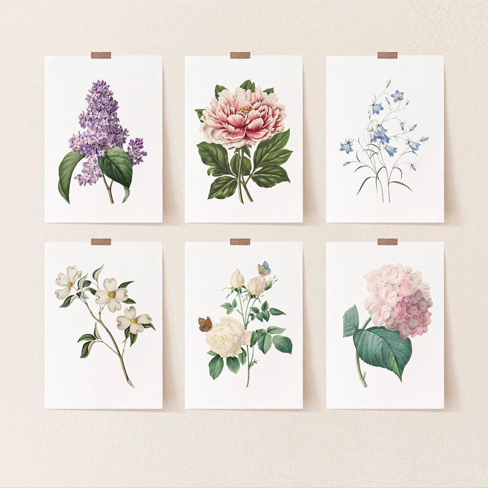 Resin Art Aesthetic - Plant flower Painting Lilacs Peony Redoute