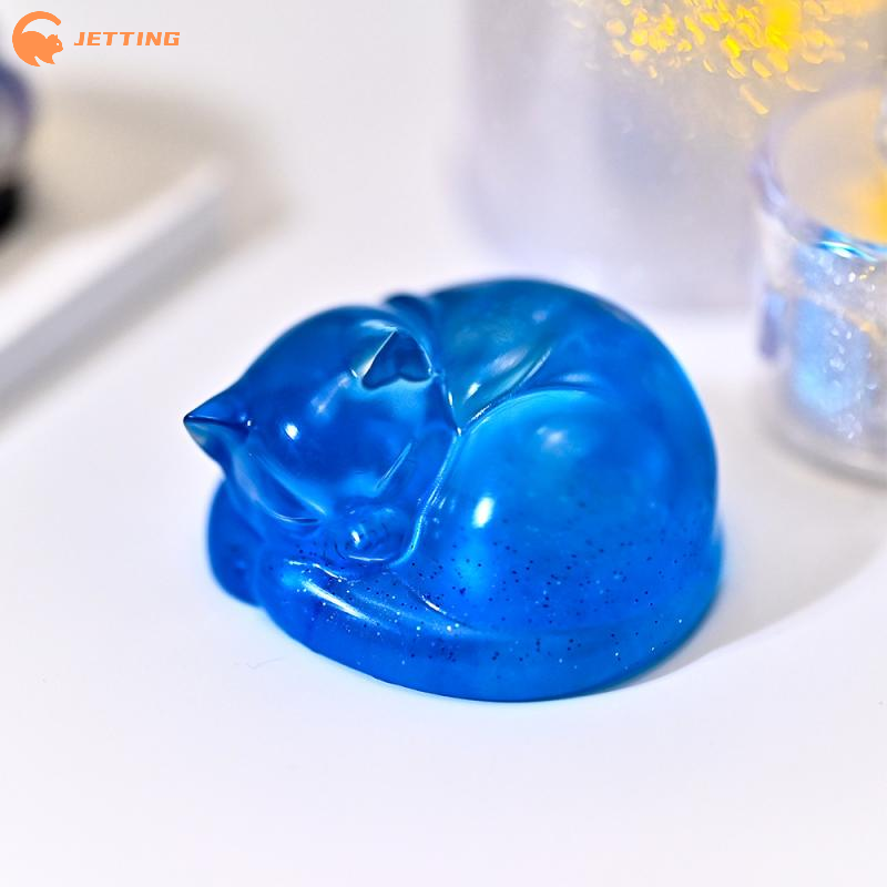 Resin Art Guide - 1PCS Sleeping Cat Dog Ornament Silicone