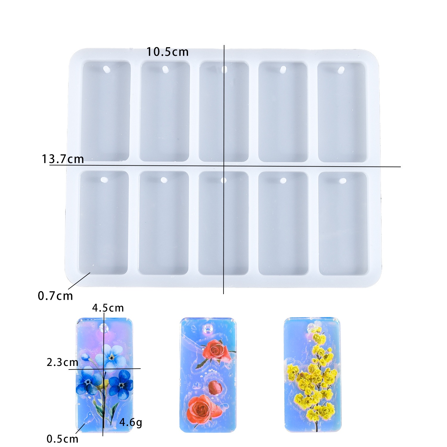 Resin Art Guide - DIY epoxy resin mold 10-connected square