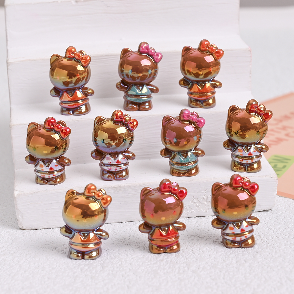 Resin Art Baby - 10Pcs Brown Sanrio Hello Kitty Resin