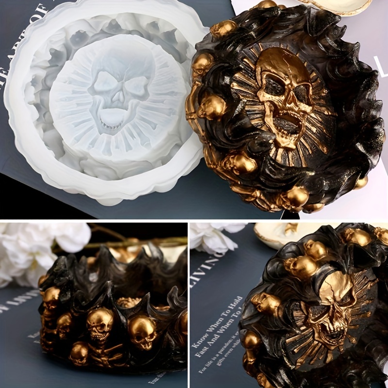 Resin Art Guide - Ashtray mold, skull DIY craft gift