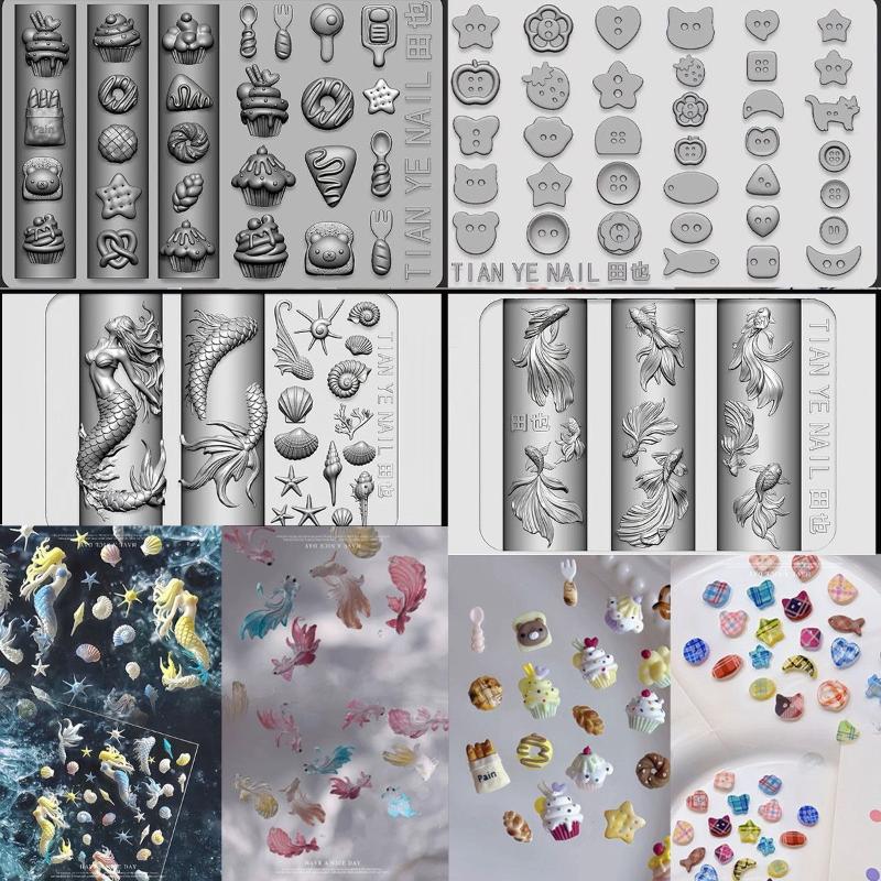 Resin Art Zone - Z. 3D Soft Resin Nail Ocean