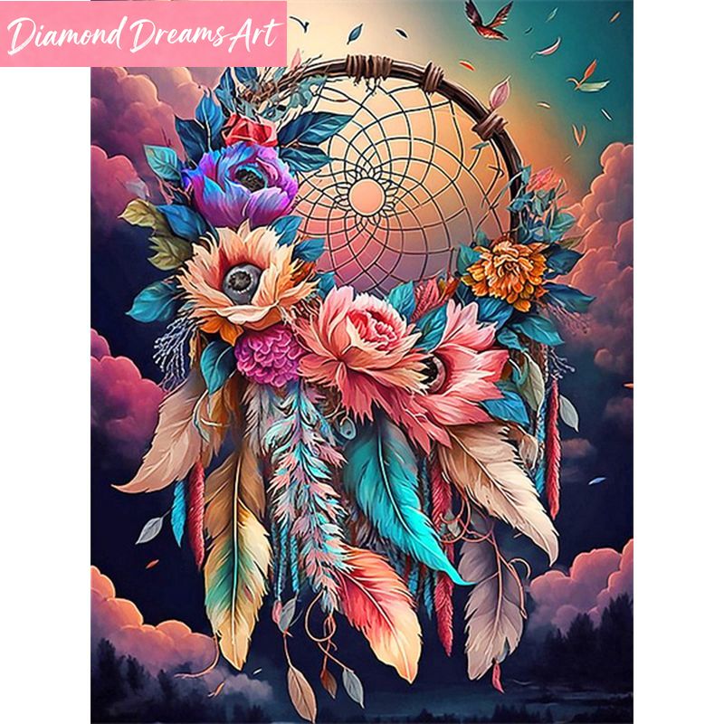Resin Art Kit - Frameless, Diamond Painting Dream Catcher Butterfly