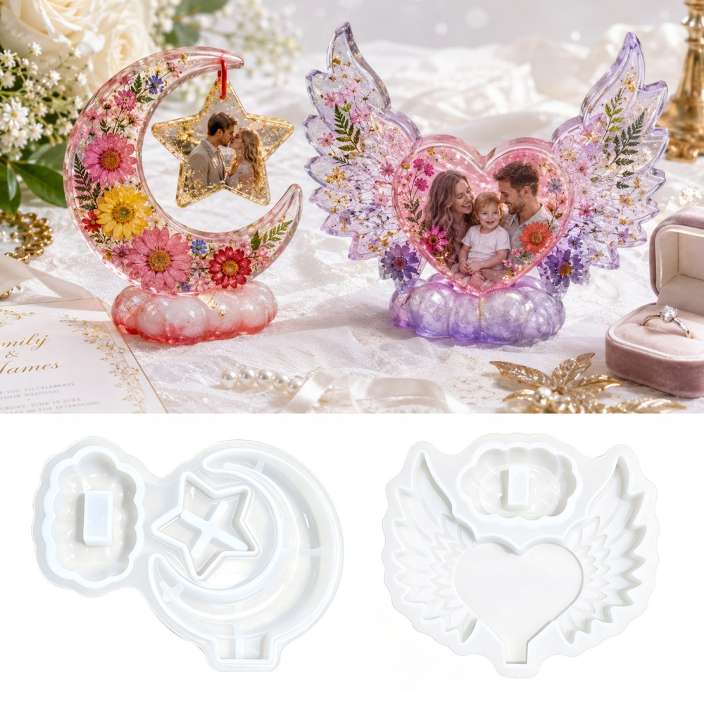 Resin Art And Design - S0308 Heart Shaped Photo Frame Ornament