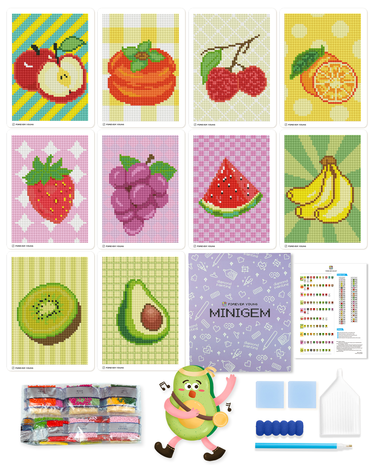 Resin Art Kit - ForeverYoung DIY Diamond Painting Kits Fruit