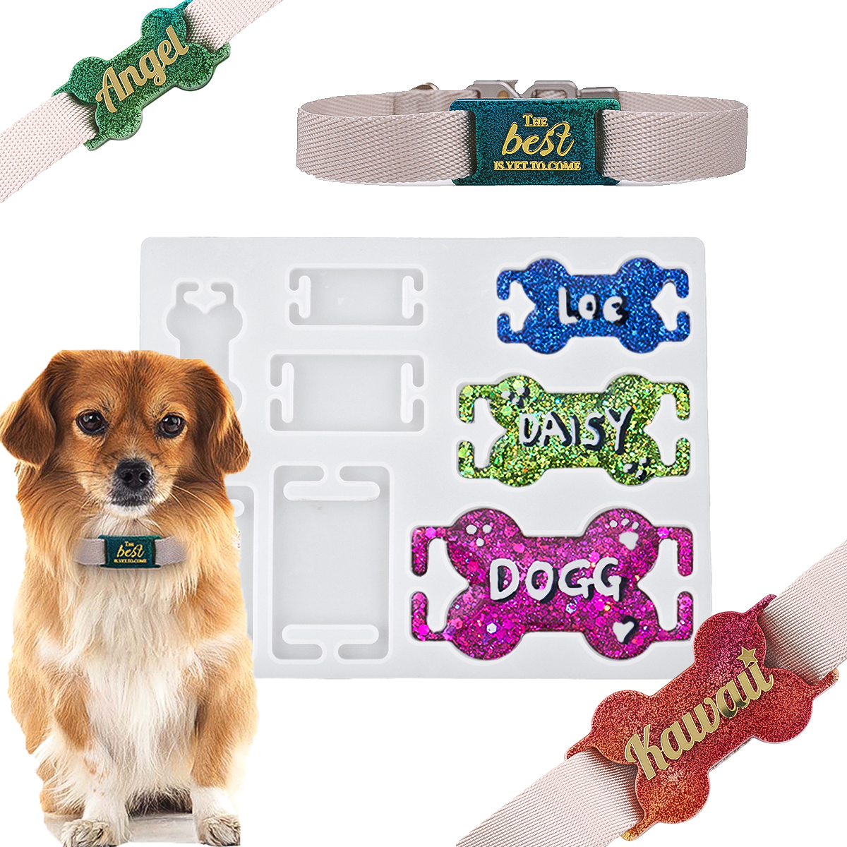 DIY Cat Dog ID Tag Silicone Mo - Resin Art Guide ulasan dan harga