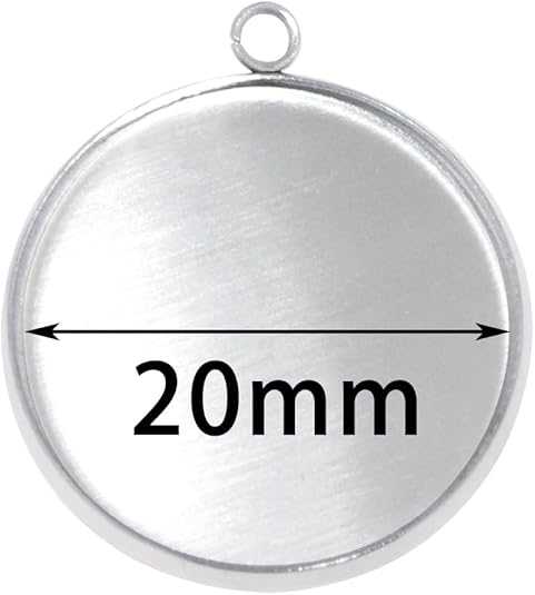20 Pieces Stainless Steel Roun - Resin Art Pendant ulasan dan harga