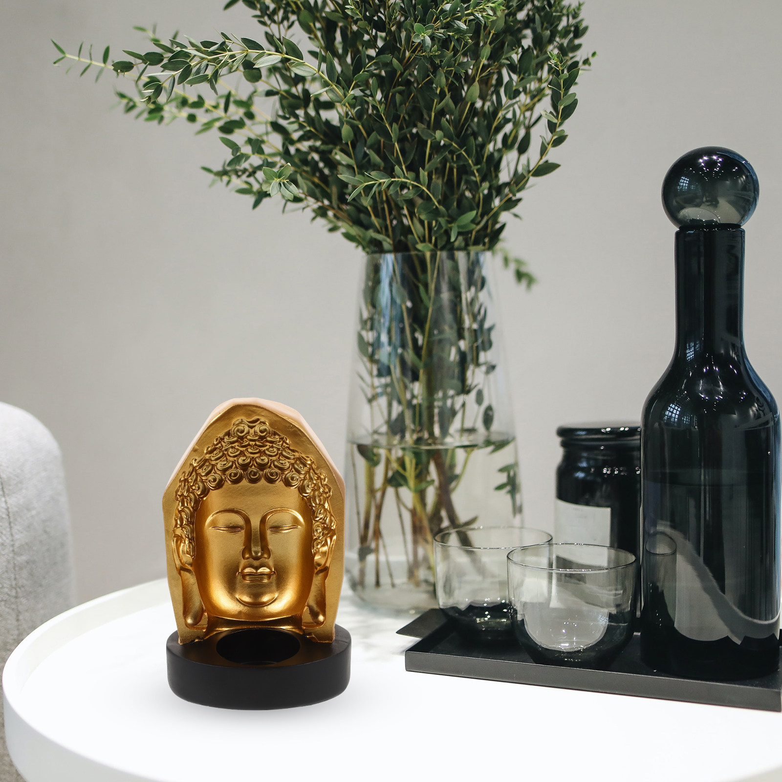 Tea Light Holder Resin Buddha  - Resin Art And Decor ulasan dan harga