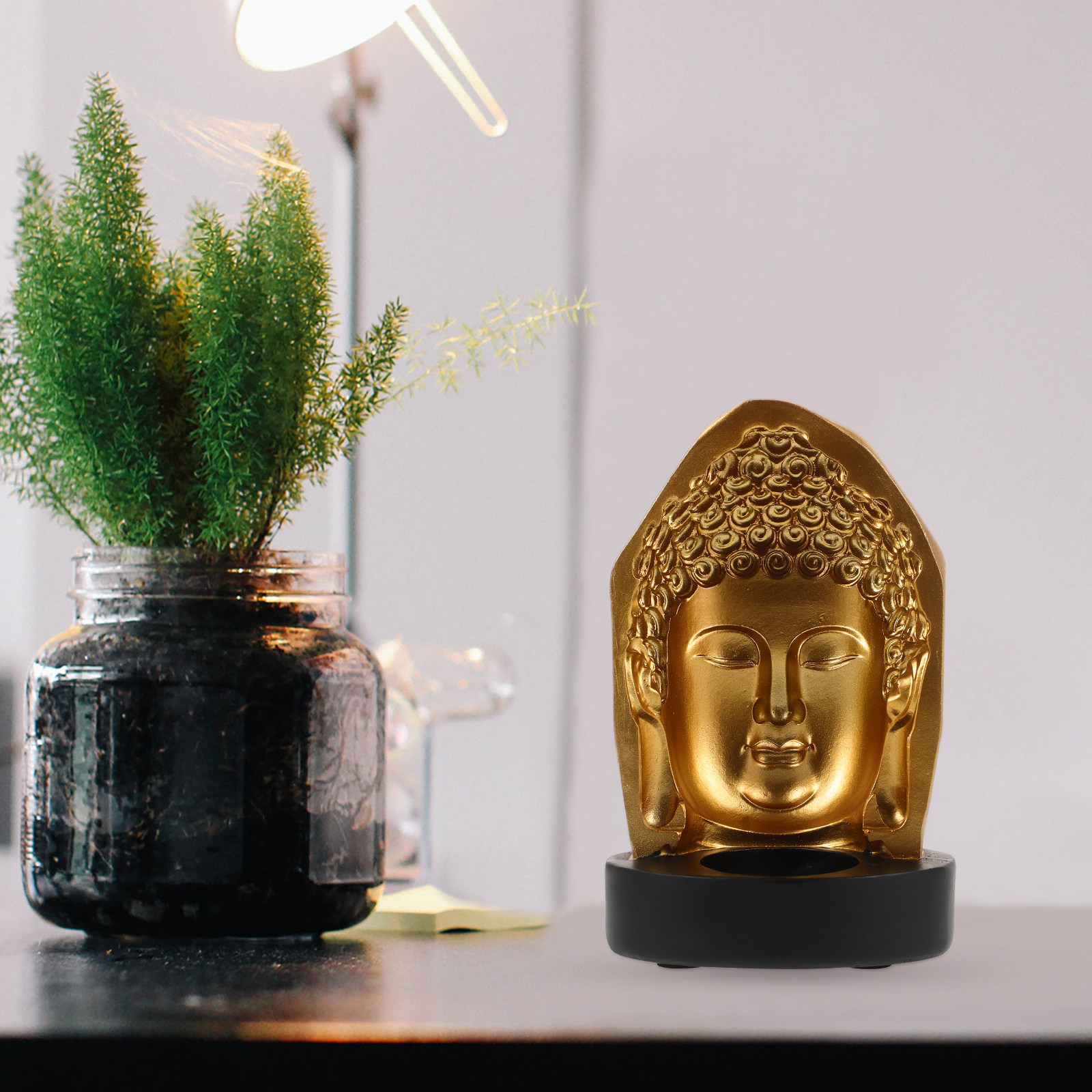 Tea Light Holder Resin Buddha  - Resin Art And Decor ulasan dan harga