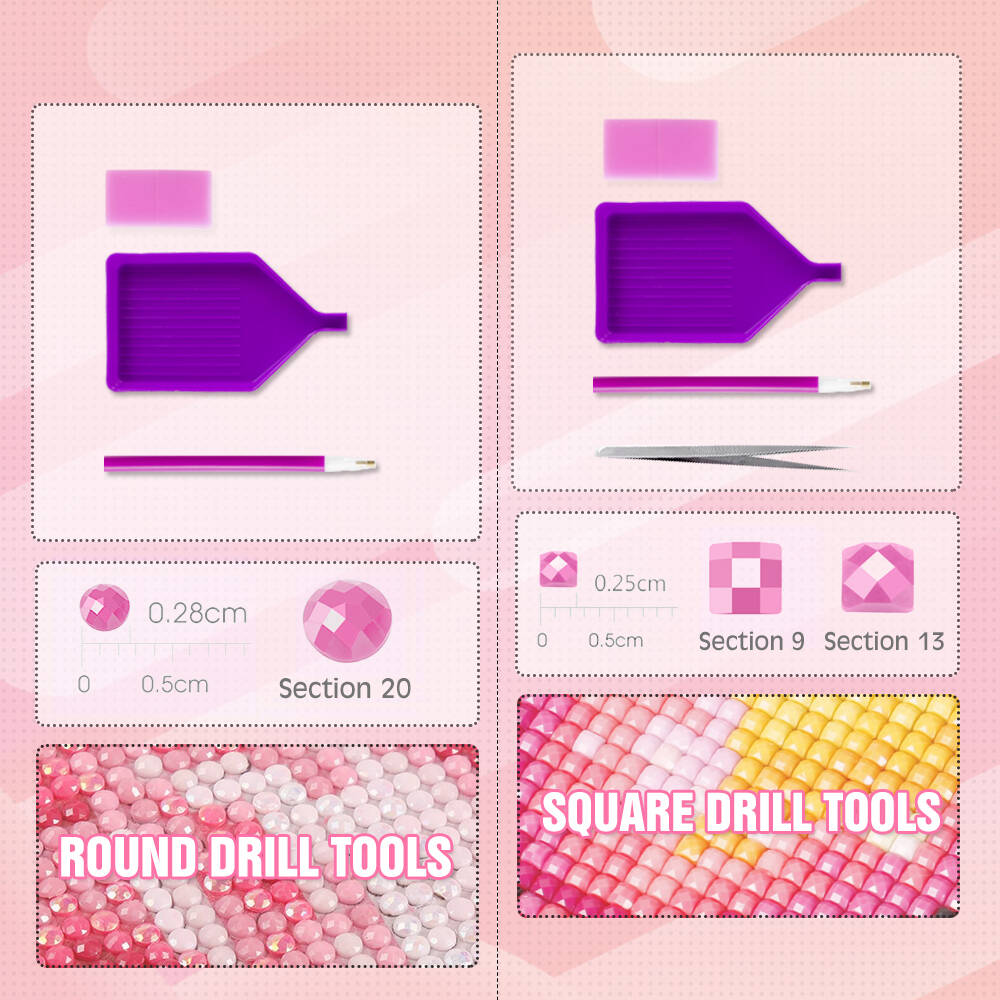 HUACAN 5D Diamond Mosaic Rose  - Resin Art For Rose ulasan dan harga