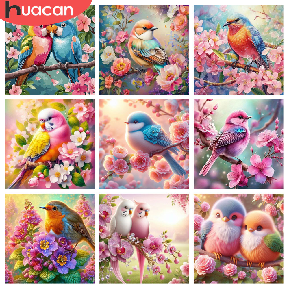 HUACAN Diamond Painting Bird F - Resin Art For Rose ulasan dan harga