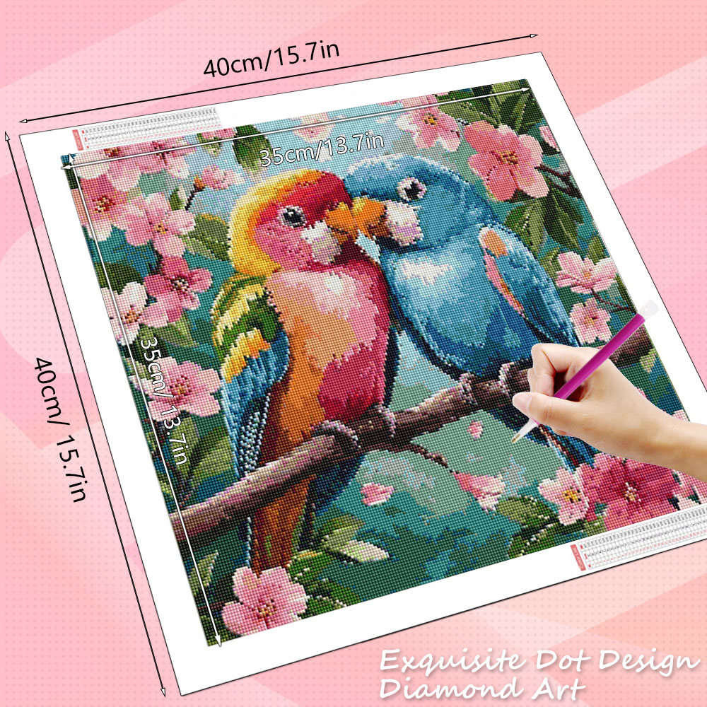 HUACAN Diamond Painting Bird F - Resin Art For Rose ulasan dan harga