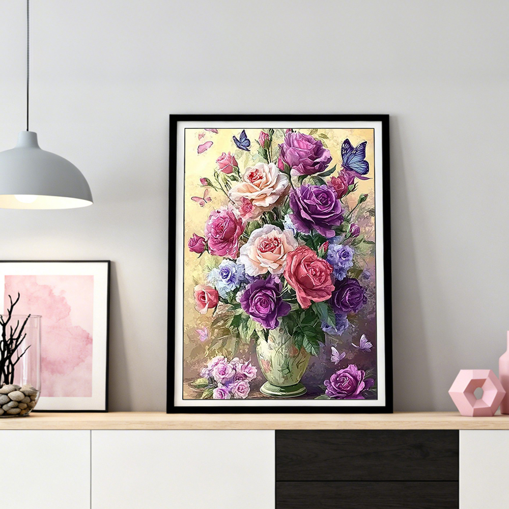 HUACAN Diamond Painting Rose F - Resin Art For Rose ulasan dan harga