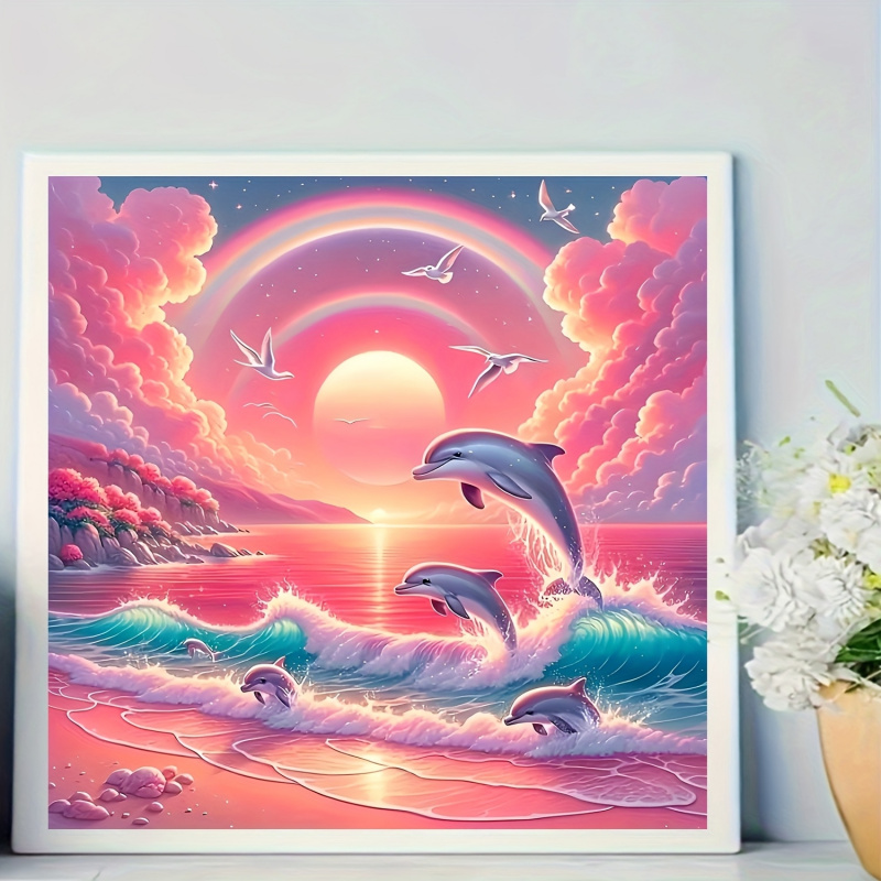 Diamond painting kit, pink sky - Resin Art Kit ulasan dan harga