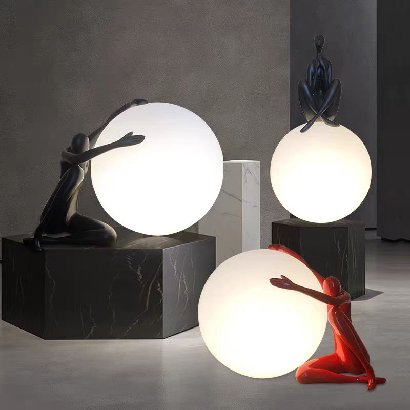 Nordic Art Floor Lamp Abstract - Resin Art Floor ulasan dan harga