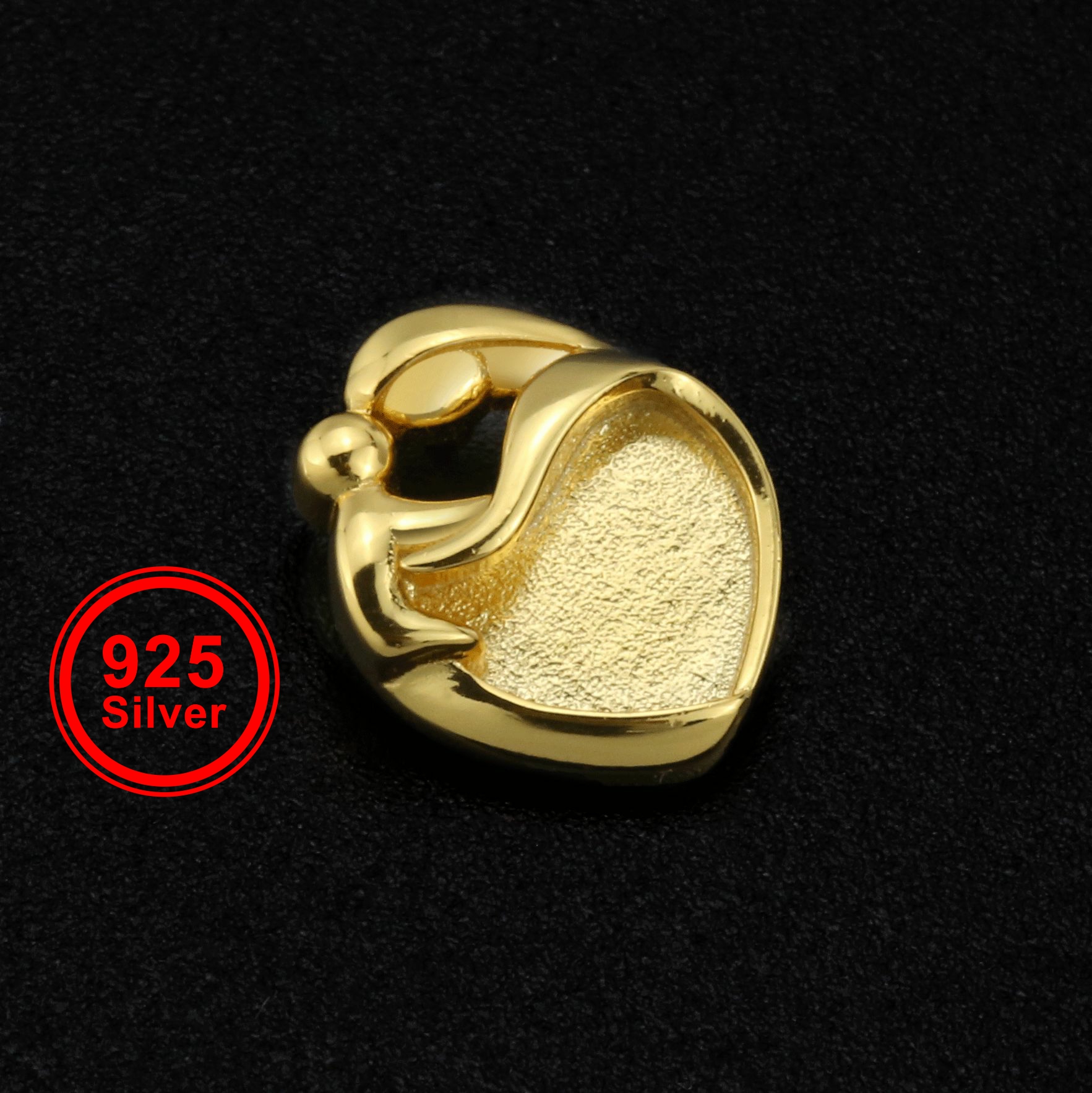 9MM Heart Bezel Settings Mothe - Resin Art Baby ulasan dan harga