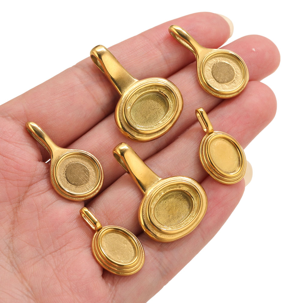 5pcs Stainless Steel Round Ova - Resin Art Supplies ulasan dan harga