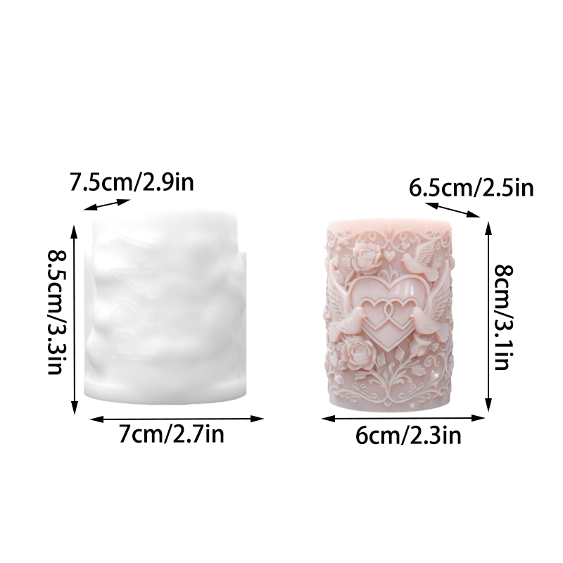 Double Heart Connected White D - Resin Art For Rose ulasan dan harga