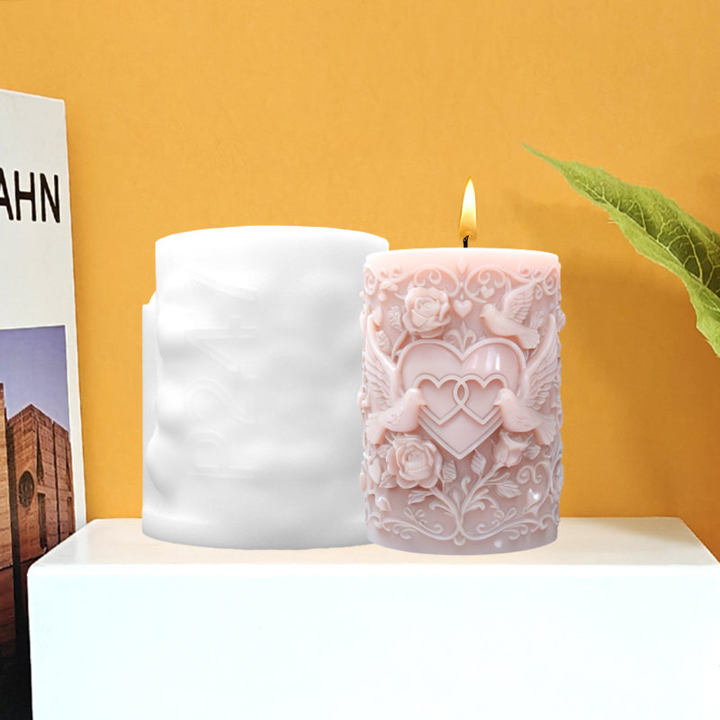 Double Heart Connected White D - Resin Art For Rose ulasan dan harga