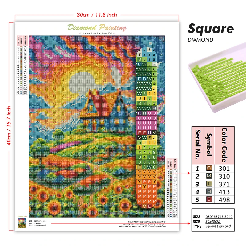 Animal Cat Moon Diamond Painti - Resin Art Kit ulasan dan harga