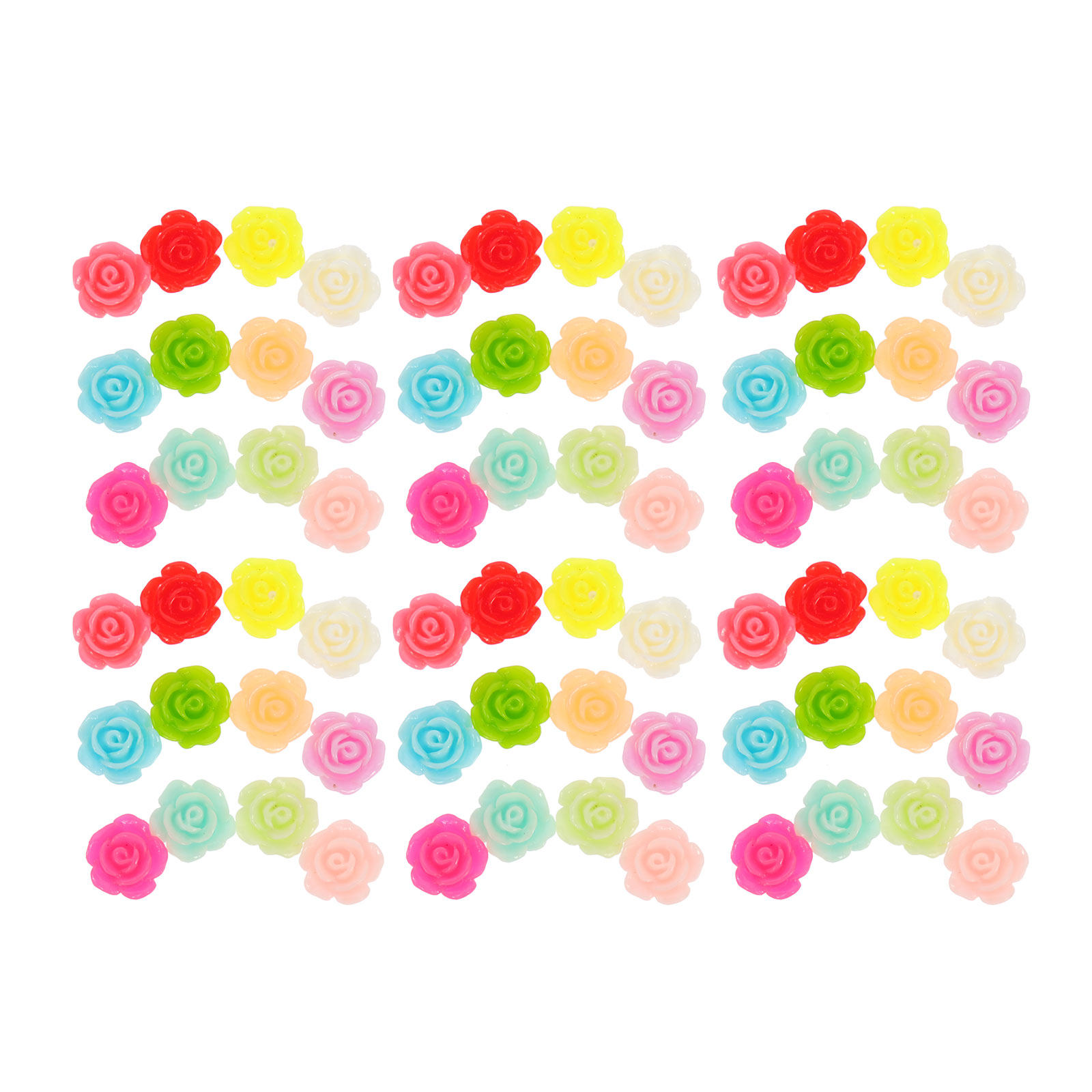50Pcs Rose Flower Resin Decors - Resin Art And Jewelry ulasan dan harga