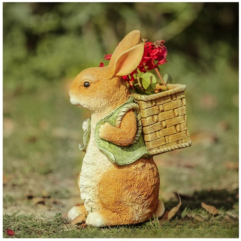Outdoor Garden Statues Rabbit  - Resin Art And Decor ulasan dan harga