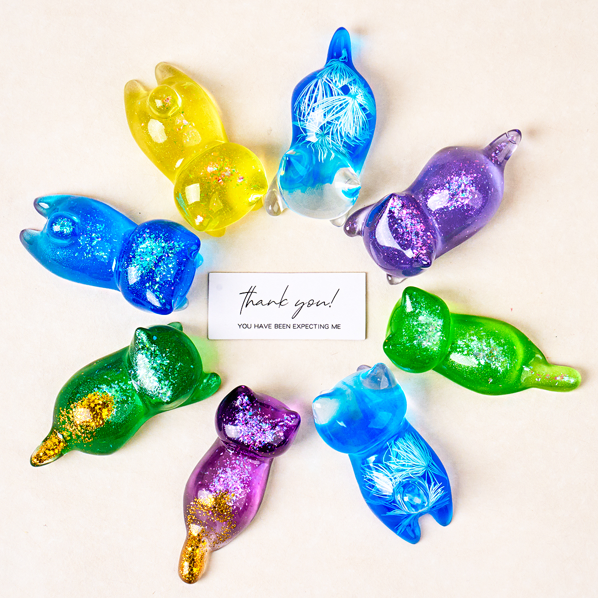 3D Cat Crystal Epoxy Resin Mol - Resin Art Table ulasan dan harga