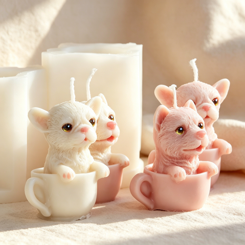 Cute Dog Cup Shaped Silicone M - Resin Art Table ulasan dan harga