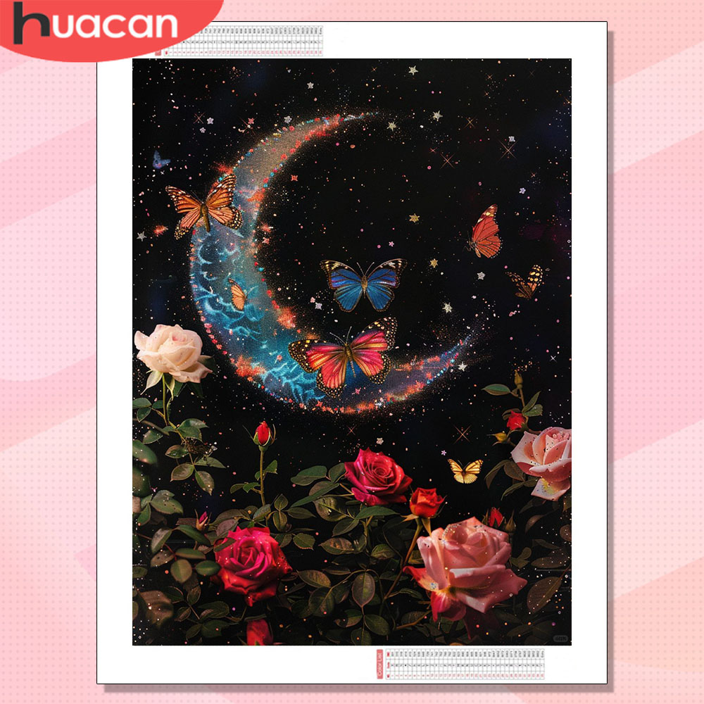 HUACAN Diamond Painting 5d Moo - Resin Art For Rose ulasan dan harga
