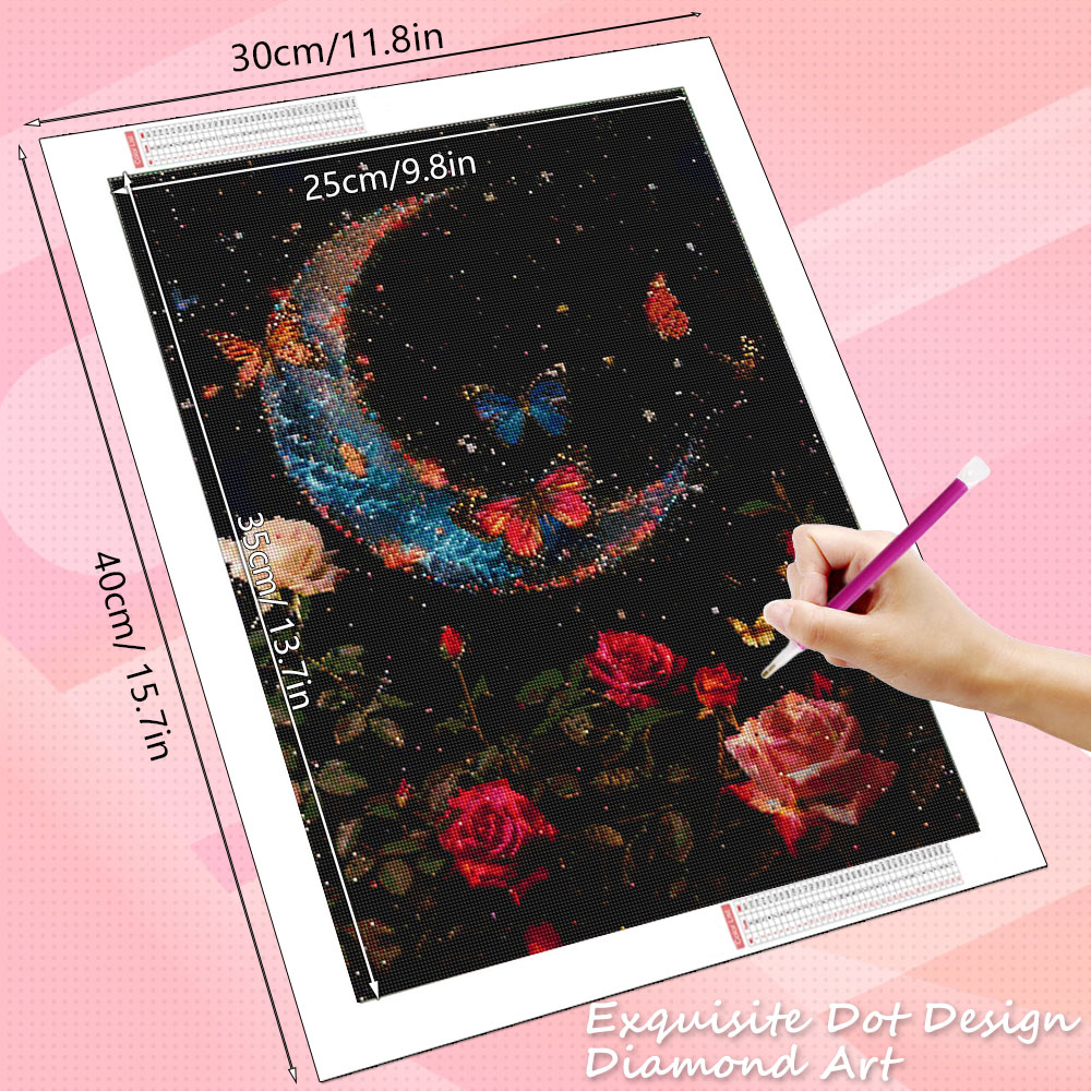 HUACAN Diamond Painting 5d Moo - Resin Art For Rose ulasan dan harga
