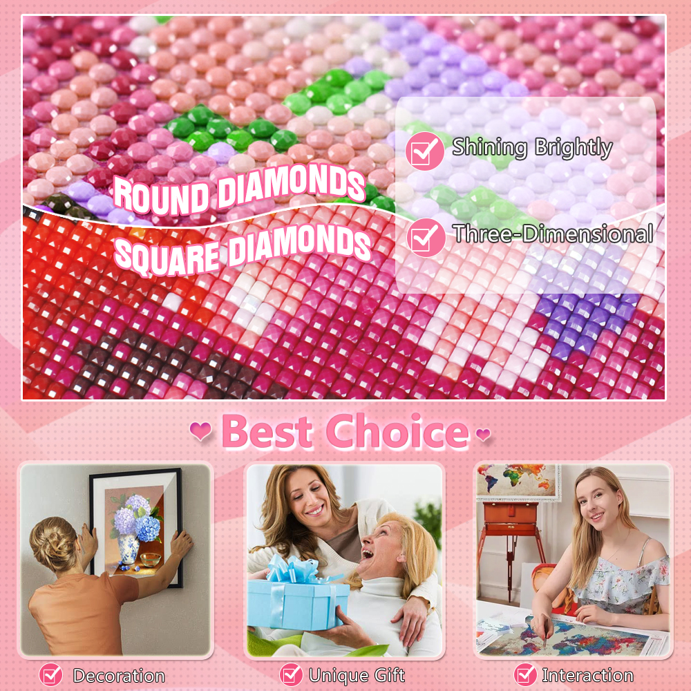 HUACAN Diamond Painting 5d Moo - Resin Art For Rose ulasan dan harga