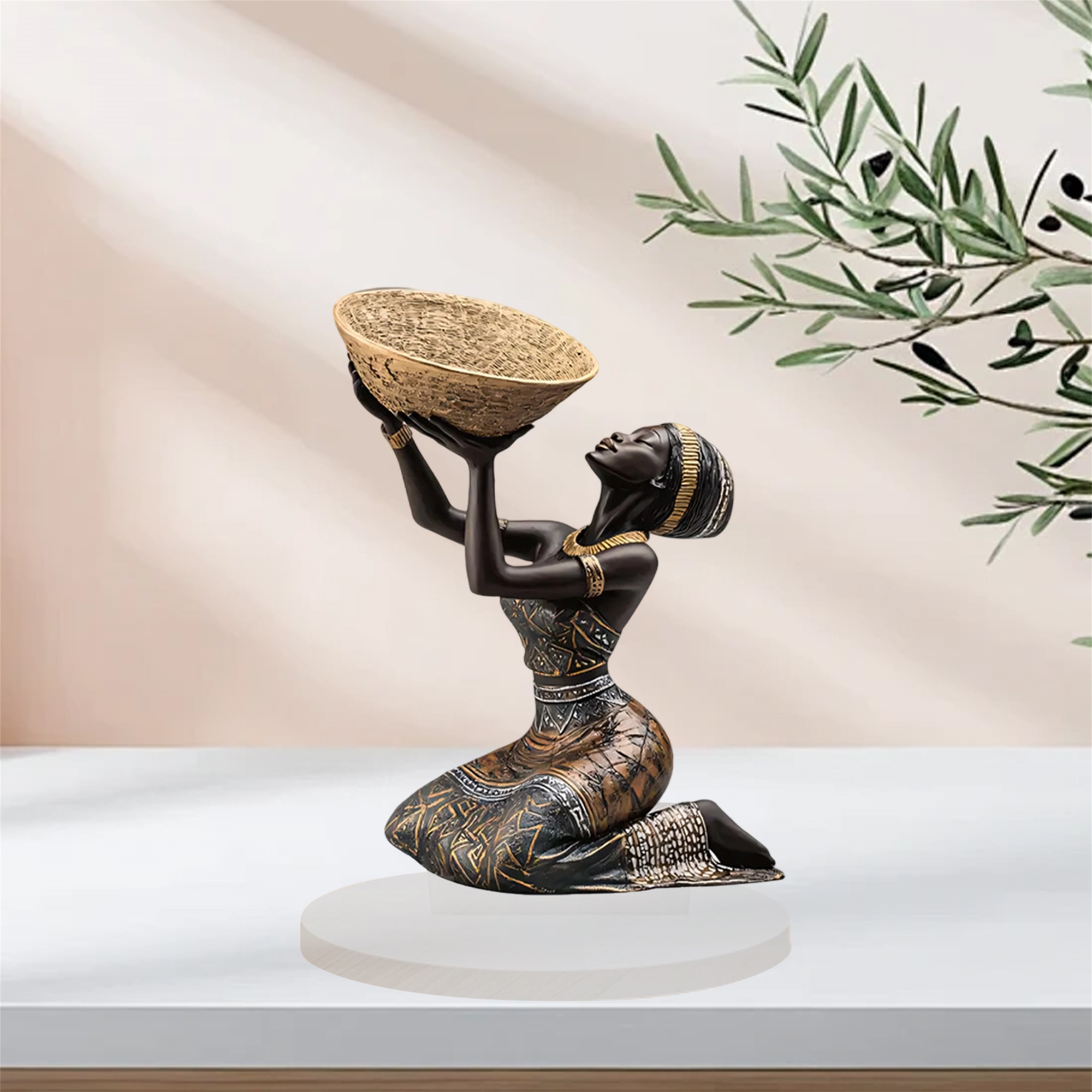African Tribal Lady Figurine 3 - Resin Art Gallery ulasan dan harga
