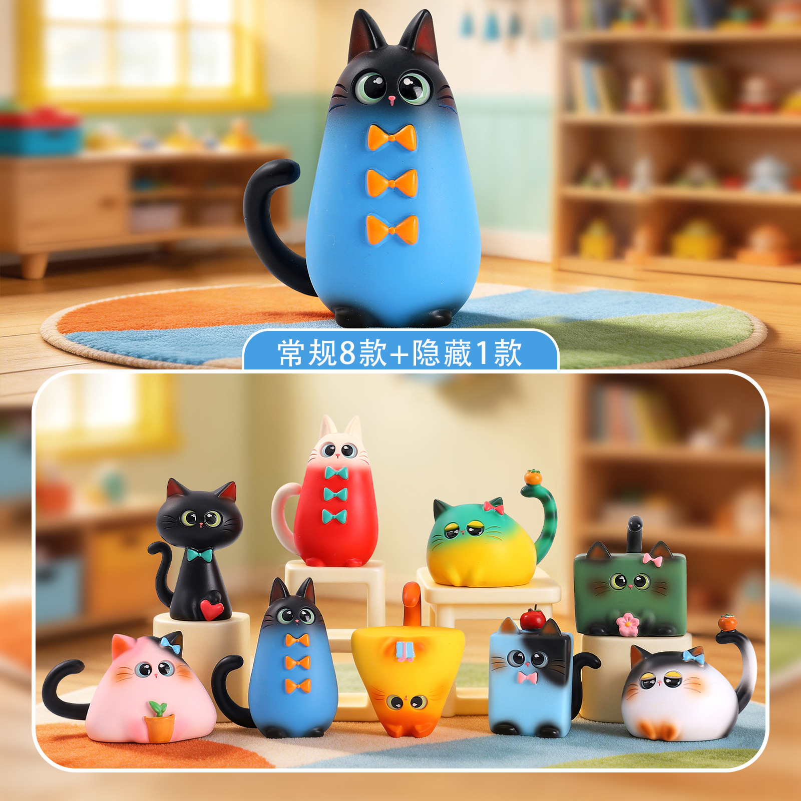 Blind Box Cat Figurine Resin C - Resin Art Table ulasan dan harga
