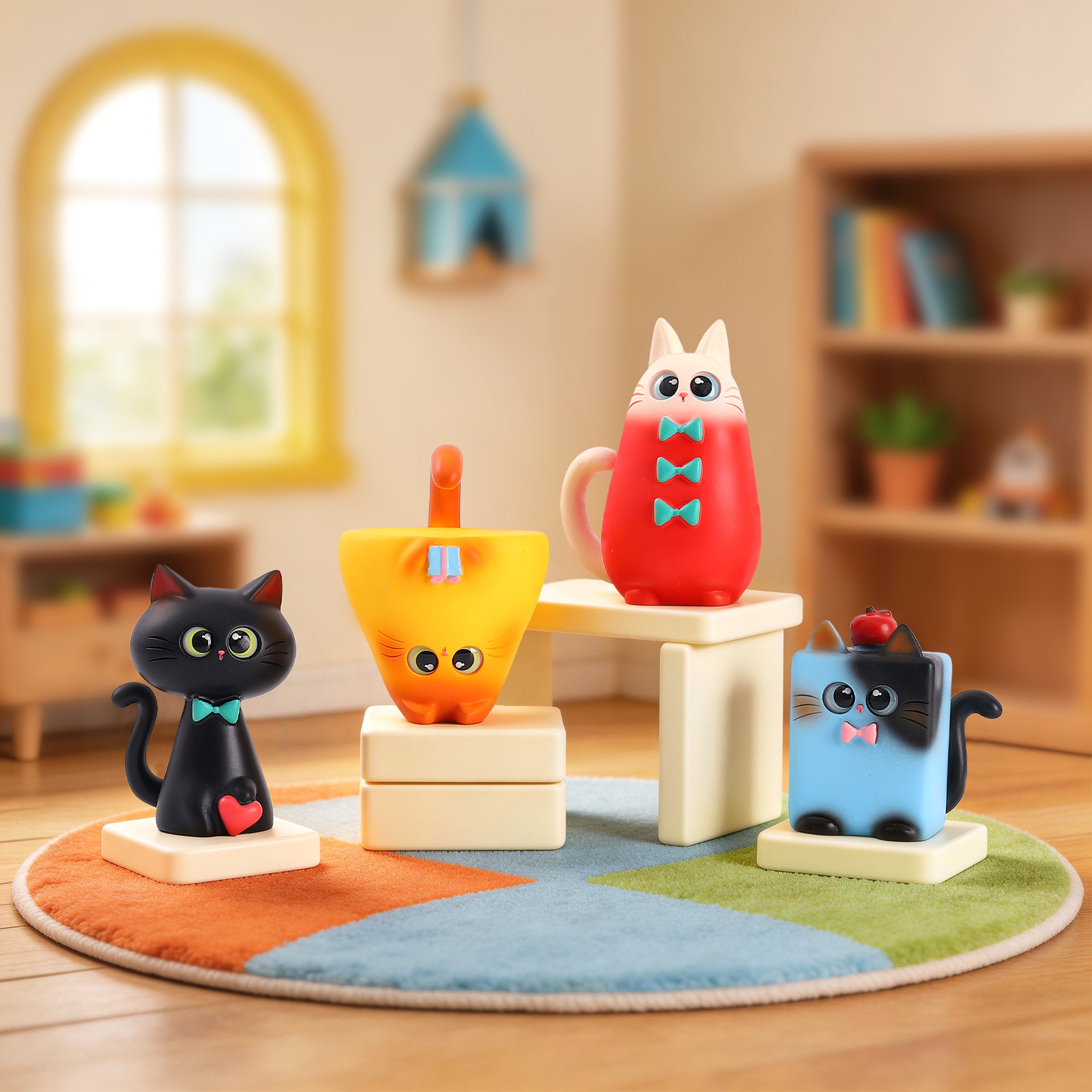 Blind Box Cat Figurine Resin C - Resin Art Table ulasan dan harga