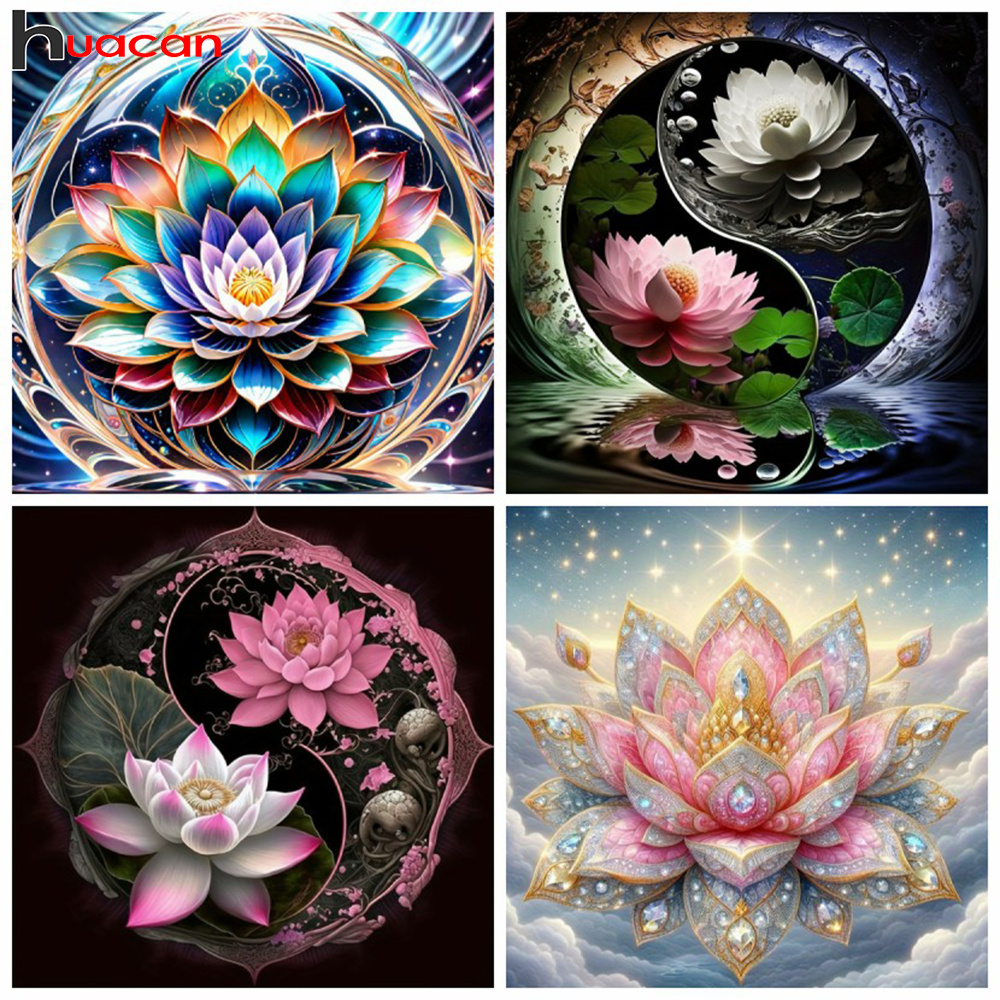 Huacan 5d Diamond Painting Flo - Resin Art For Rose ulasan dan harga