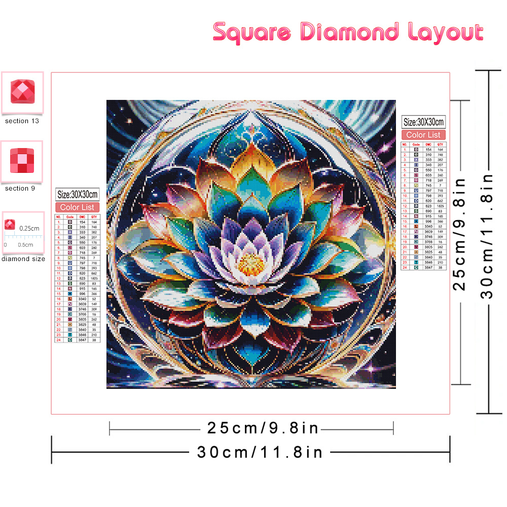 Huacan 5d Diamond Painting Flo - Resin Art For Rose ulasan dan harga
