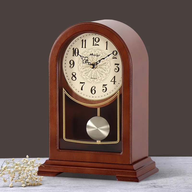 Retro Desk Clock Walnut Color  - Resin Art Clock ulasan dan harga