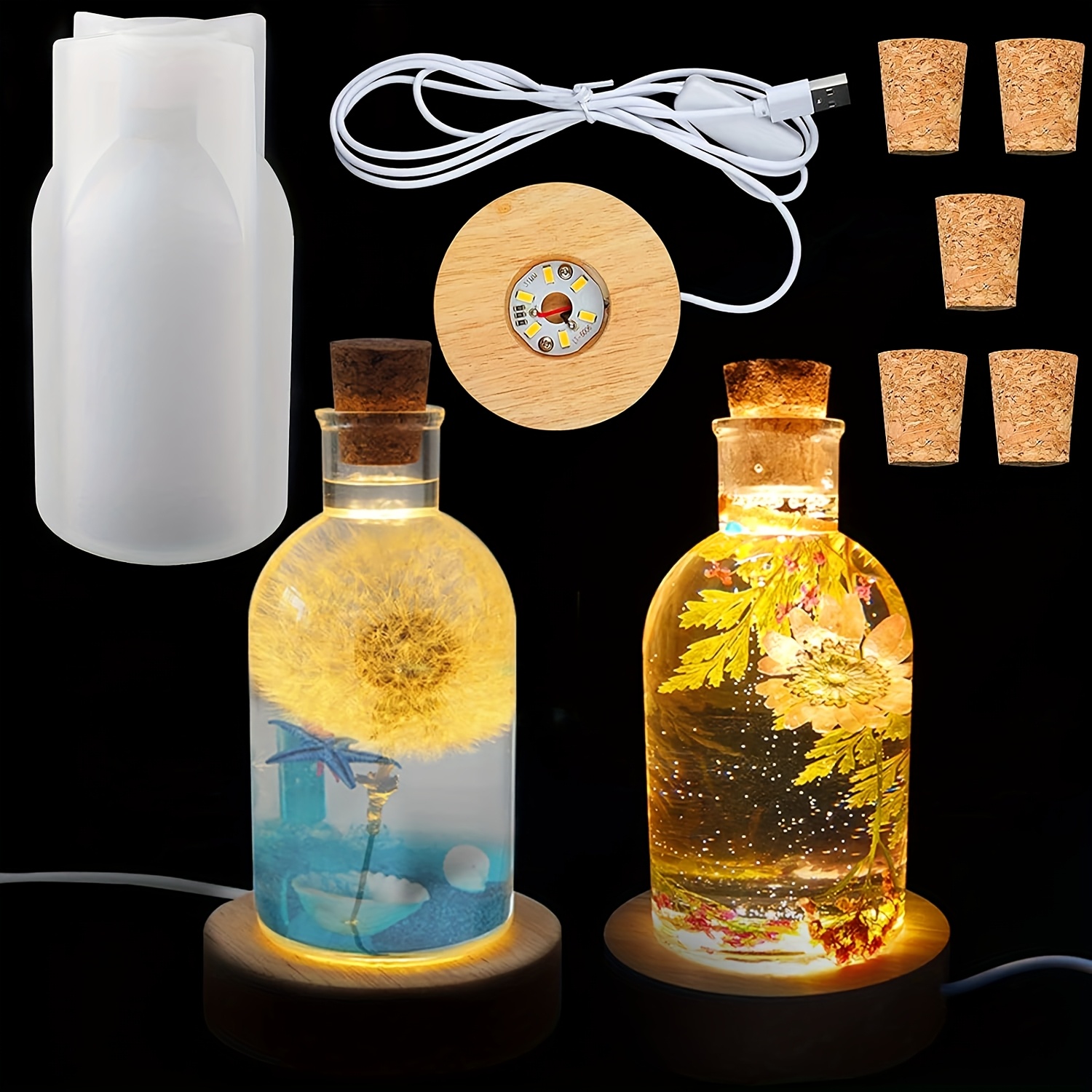 Drift Bottle Light Resin Mold  - Resin Art Table ulasan dan harga