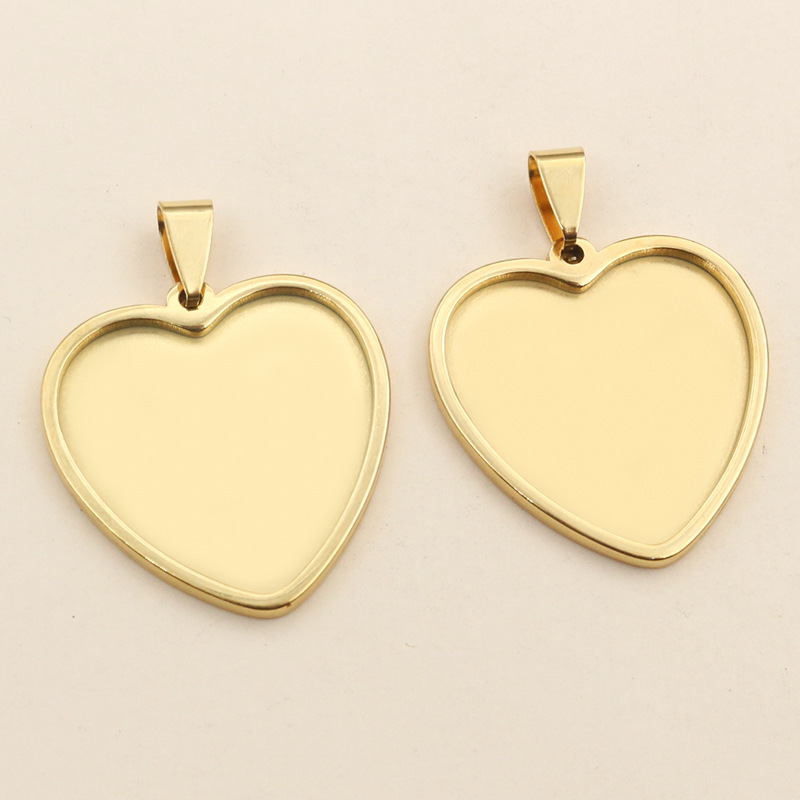5Pcs Stainless Steel Heart Bla - Resin Art Necklace ulasan dan harga