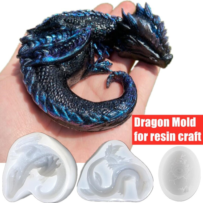 3 Styles Mirror Sleepy Dragon  - Resin Art Clock ulasan dan harga