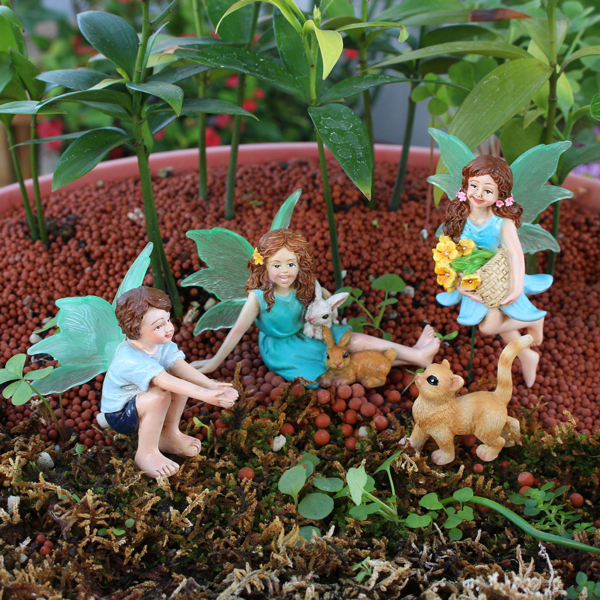 4pc Flower Fairy and Animal Pa - Resin Art And Decor ulasan dan harga