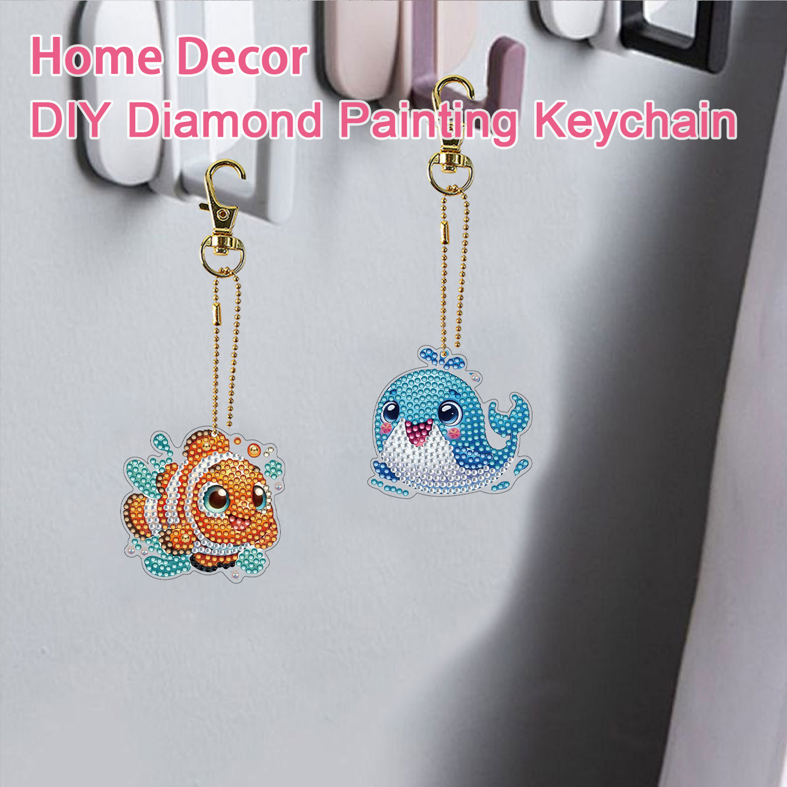 15Pcs DiY Diamond Art Keychain - Resin Art A Keychain ulasan dan harga