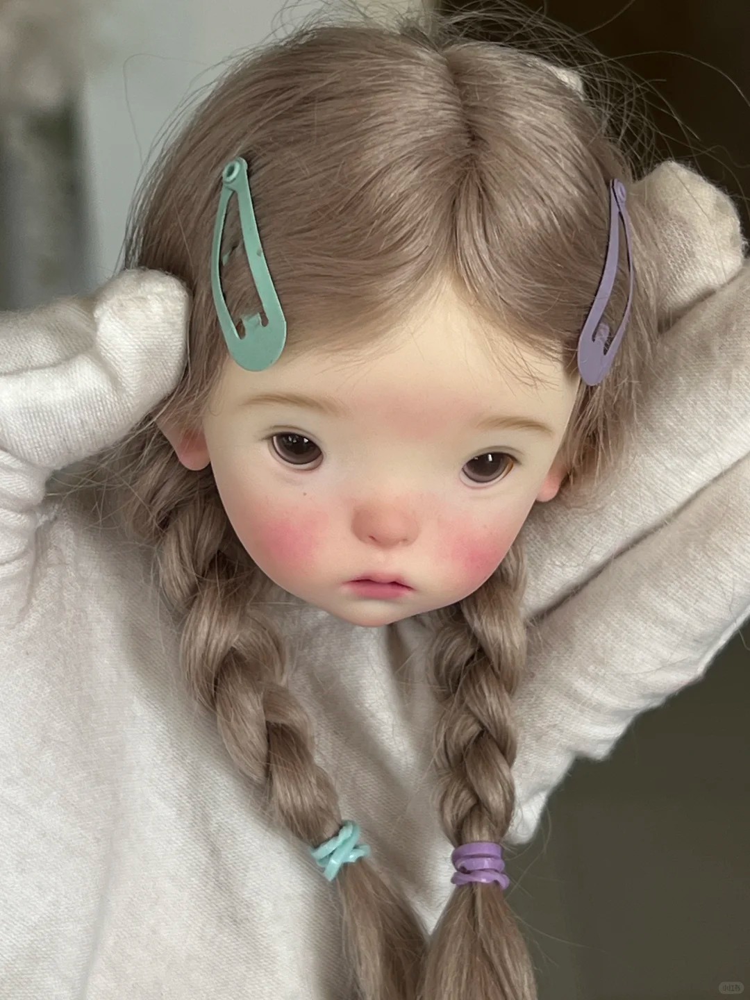SD BJD Doll 1/6 Landoudou Head - Resin Art Baby ulasan dan harga