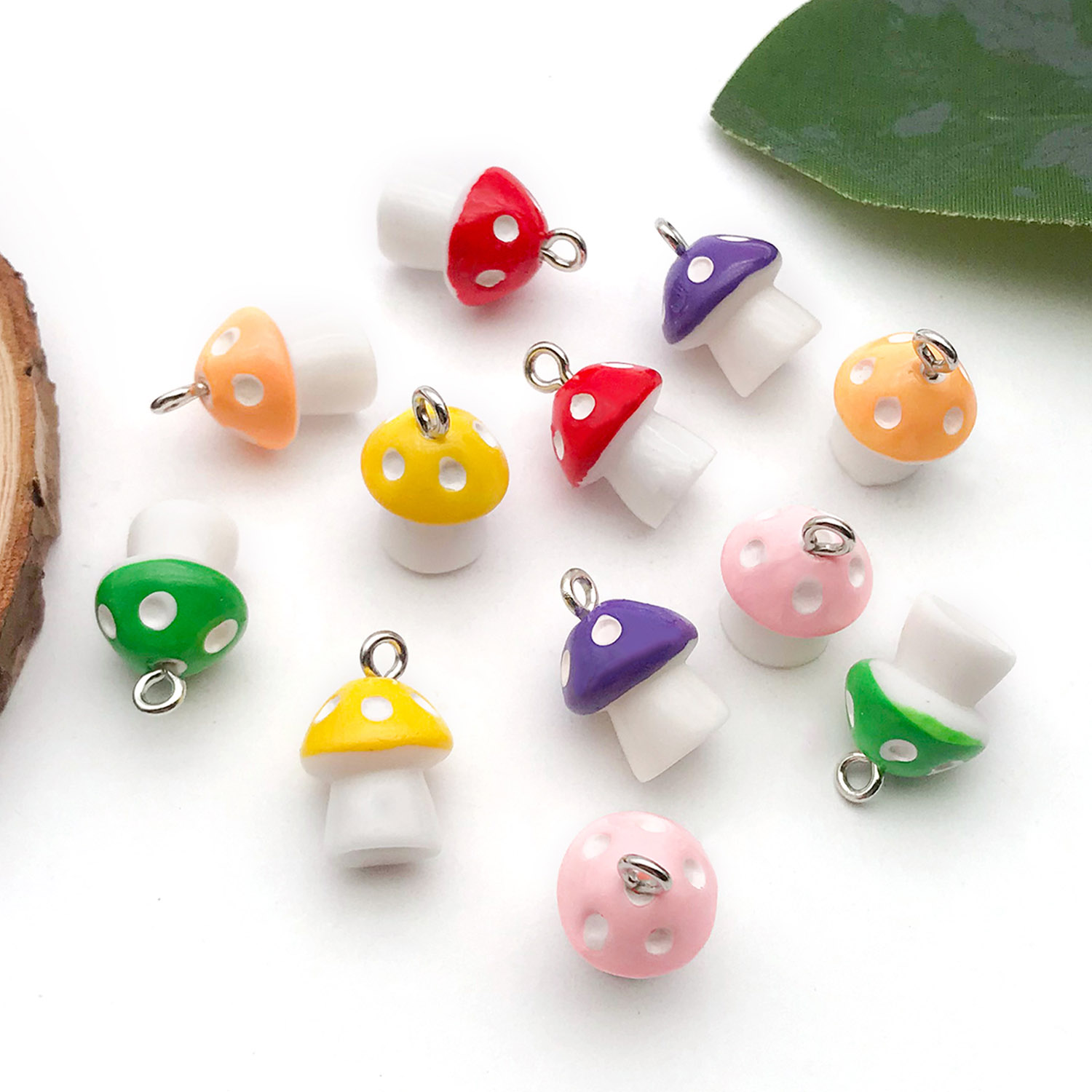 5/12pcs Cartoon Colorful Small - Resin Art Pendant ulasan dan harga