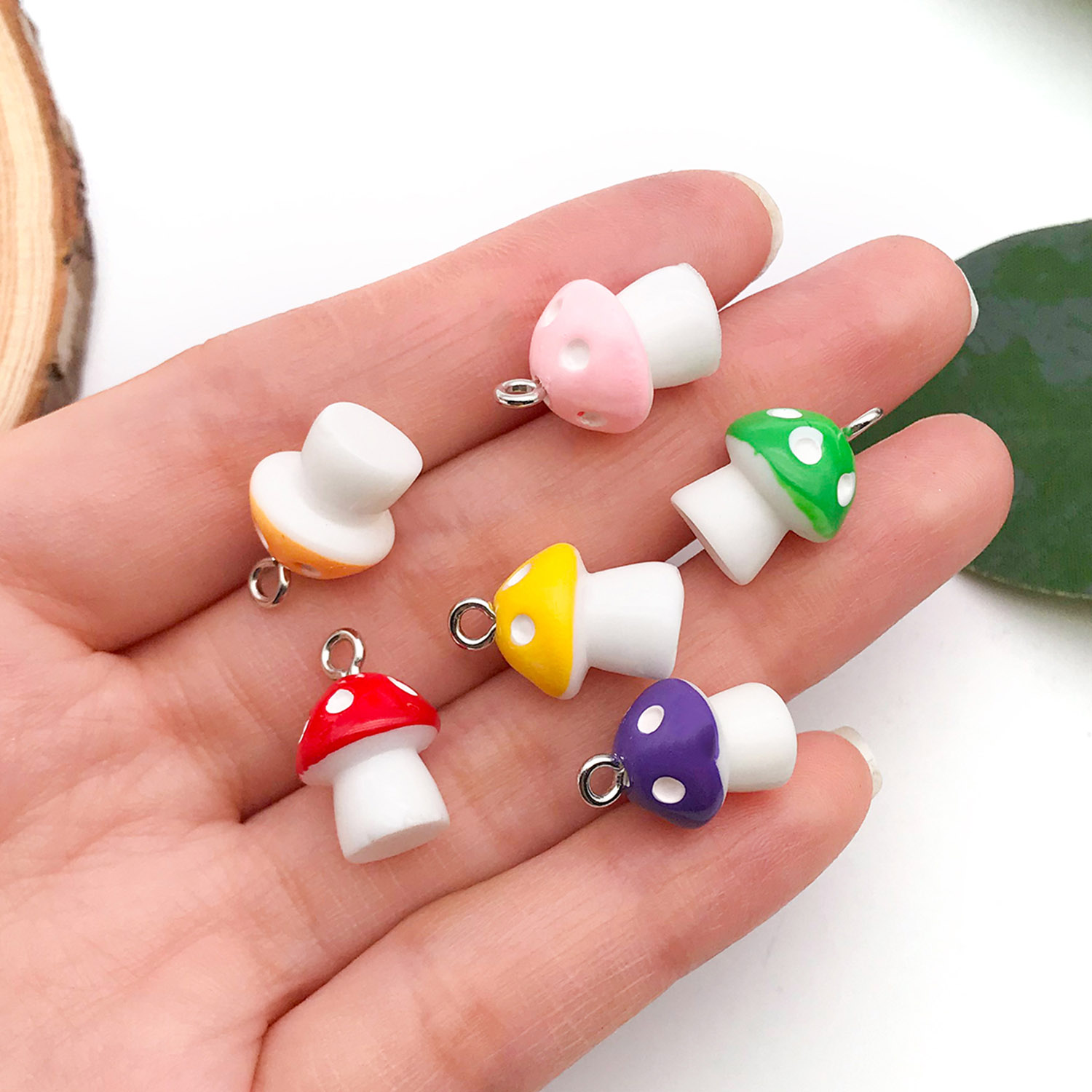 5/12pcs Cartoon Colorful Small - Resin Art Pendant ulasan dan harga